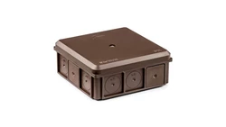 Puszka naścienna 90x37x90mm IP55 z dławnicami z wkrętem brązowa NSW90x90 35418715