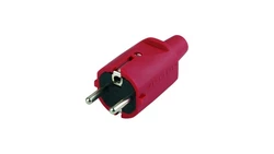 Wtyczka gumowa 2P+Z z uziemieniem IP20 250V 16 A czerwona 12101