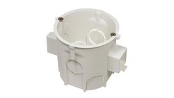 Puszka końcowa PK60 Lux głęboka łączeniowa z wkrętami biała A.0006L /110szt./