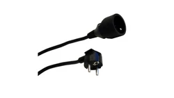Przedłużacz 1-gniazdowy, 5m czarny 3x1,0mm OWY 28219
