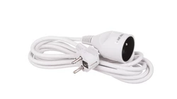 Przedłużacz 1-gniazdowy, 3m, 3x1,0mm OWY biały 28212