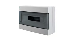 Rozdzielnica modułowa natynkowa AREO PE+N 1X18 IP40 biały/dymny 3650-01