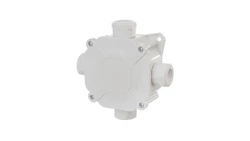 Puszka natynkowa hermetyczna 75x75x33mm (4xPG16) z zaciskami 5x4mm2 IP67 szara 0298-00