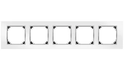 VESTRA ramka pięciokrotna IP20 biały/chrom 3875-26