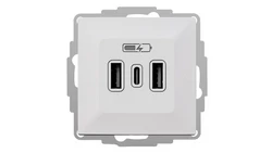 VESTRA ładowarka USB 2xA+C biały 3808-10