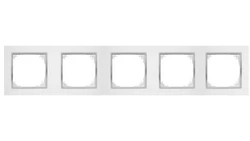 SANTRA ramka pięciokrotna IP20 biały/chrom 4175-26