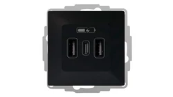VESTRA ładowarka USB 2xA+C czarny 3808-19