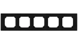SANTRA ramka pięciokrotna IP20 czarny 4175-09