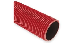 Rura osłonowa czerwona karbowana do ziemi 450N HDPE fi 125/105,3 dwuwarstwowa UV 19B125R /opak. 564/