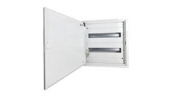 Rozdzielnica natynkowa metalowa 36 modułowa 2x18 436x455x130 RAL9003 P30 MN36/2/18