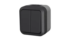 Łącznik świecznikowy podwójny natynkowy Aqua Pro IP55 szaro grafitowy 60323