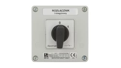 Łącznik krzywkowy 0-1 3P 16A w obudowie SK16-2.8211OB11