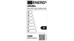 Oprawa przemysłowa HB UFO LED 200W-NW 20000lm barwa neutralna 4000K 110 IP65 czarny 31407