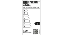 Oprawa przemysłowa HB UFO LED 100W-NW 10000lm barwa neutralna 4000K 110 IP65 czarny 31405