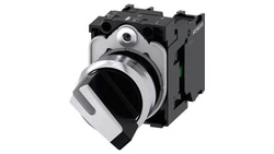 Przełącznik krótkie pióro 2-poz bistabilny czarny/biały styk 1Z+1R przył śrubowe 22mm metal SIRIUS ACT 3SU1150-2BF60-1MA0