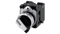 Przełącznik krótkie pióro 2-poz bistabilny czarny/biały styk 1Z+1R przył sprężynowe 22mm metal SIRIUS ACT 3SU1150-2BF60-3MA0