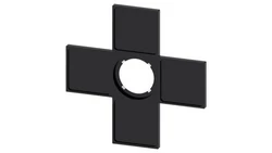 Ramka do etykiet samoprzylepnych 27x27mm do joysticka 4 kierunkowego czarna otwór 22mm SIRIUS ACT 3SU1900-0AM10-0AA0