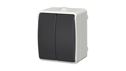 Łącznik świecznikowy natynkowy Aqua Plus IP54 szaro grafitowy 40113