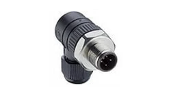 Złącze do samokonfekcjonowania M12 męskie kątowe 5-pinowe ze stalową heksagonalną gwintowaną nakrętką RSCWN 5/7