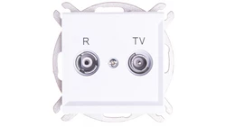 SONATA Gniazdo RTV przelotowe 10-dB biały mat GPA-10RP/m/75