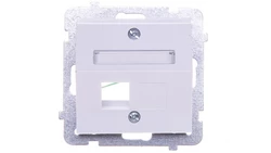 SONATA Obudowa gniazda pojedynczego typu Keystone skośna biały mat GPK-1RS/p/75