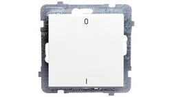 SONATA Łącznik dwubiegunowy biały mat ŁP-11R/m/75