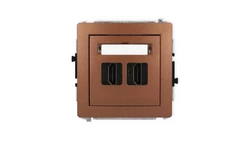 DECO Mechanizm gniazda podwójnego HDMI 2.1, 8K brązowy metalik 9DHDMI-6