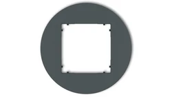 MINI Ramka uniwersalna pojedyncza okrągła z tworzywa grafitowy mat 28MRTO-1