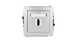 DECO Mechanizm gniazda pojedynczego HDMI 2.1, 8K srebrny metalik 7DHDMI-5