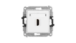 MINI Mechanizm gniazda pojedynczego HDMI 2.1, 8K biały MHDMI-5