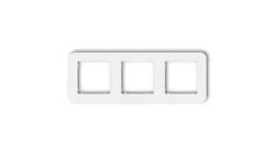 MINI Ramka uniwersalna potrójna zaokrąglona z tworzywa biały mat 25MRTZ-3