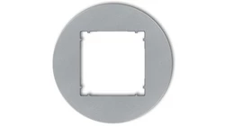 MINI Ramka uniwersalna pojedyncza okrągła z tworzywa srebrny metalik 7MRTO-1