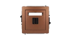 DECO Mechanizm gniazda pojedynczego HDMI 2.1, 8K brązowy metalik 9DHDMI-5