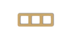 MINI Ramka uniwersalna potrójna zaokrąglona z tworzywa złoty 29MRTZ-3