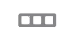 MINI Ramka uniwersalna potrójna zaokrąglona z tworzywa szary mat 27MRTZ-3