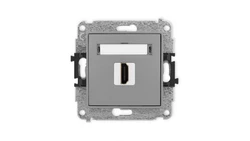 ICON Mechanizm gniazda pojedynczego HDMI 2.1, 8K szary mat 27IHDMI-5