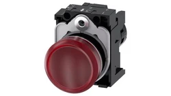 SIRIUS ACT LAMPKA SYGNALIZACYJNA KOMPAKTOWA, 22MM, OKRĄGŁA, TWORZYWO, CZERWONA, Z SOCZEWKĄ, GŁADKA, Z UCHWYTEM 3SU1201-6AB20-1AA