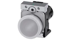 Lampki sygnalizacyjne, kompaktowe, 22 mm, okrągłe, metalowe, białe, ​​napięcie robocze 24 V AC/DC, zaciski śrubowe 3SU1251-6AB60