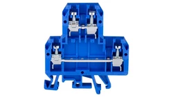 Złączka szynowa przelotowa 4-przewodowa 2-piętrowa 4mm2 niebieski ZUG-G/21 A00-0006