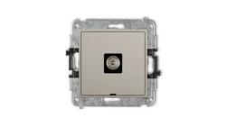 MINI Mechanizm gniazda antenowego pojedynczego TV, bez pola opisowego taupe 60MGTVBO-1