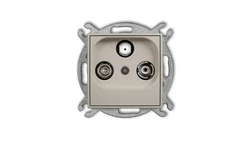 MINI Mechanizm gniazda abonenckiego RTV-SAT przelotowego 10dB taupe 60MGSP
