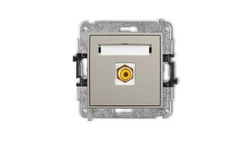 MINI Mechanizm gniazda pojedynczego RCA (typu cinch - żółty, pozłacany) taupe 60MGRCA-1