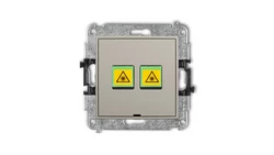 MINI Mechanizm gniazda światłowodowego/optycznego podwójnego, bez pola opisowego taupe 60MGOPBO-2