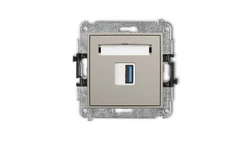 MINI Mechamizm gniazda pojedynczego USB A-A 3.0 taupe 60MGUSB-5