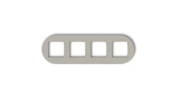 MINI Ramka uniwersalna poczwórna okrągła z tworzywa taupe 60MRTO-4