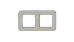 MINI Ramka uniwersalna podwójna zaokrąglona z tworzywa taupe 60MRTZ-2