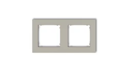MINI Ramka uniwersalna podwójna kwadratowa z tworzywa taupe 60MR-2