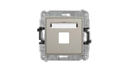 MINI Mechanizm gniazda multimedialnego pojednczego bez modułu (standard Keystone) taupe 60MGM-1P