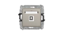 MINI Mechanizm gniazda pojedynczego USB A-B 2.0 taupe 60MGUSB-3