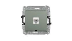 MINI Mechanizm gniazda komputerowego pojedynczego 1xRJ45, kat. 6, 8-stykowy, bez pola opisowego szałwiowy 61MGKBO-3